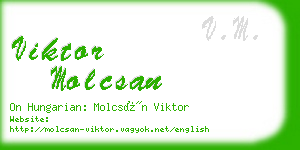 viktor molcsan business card